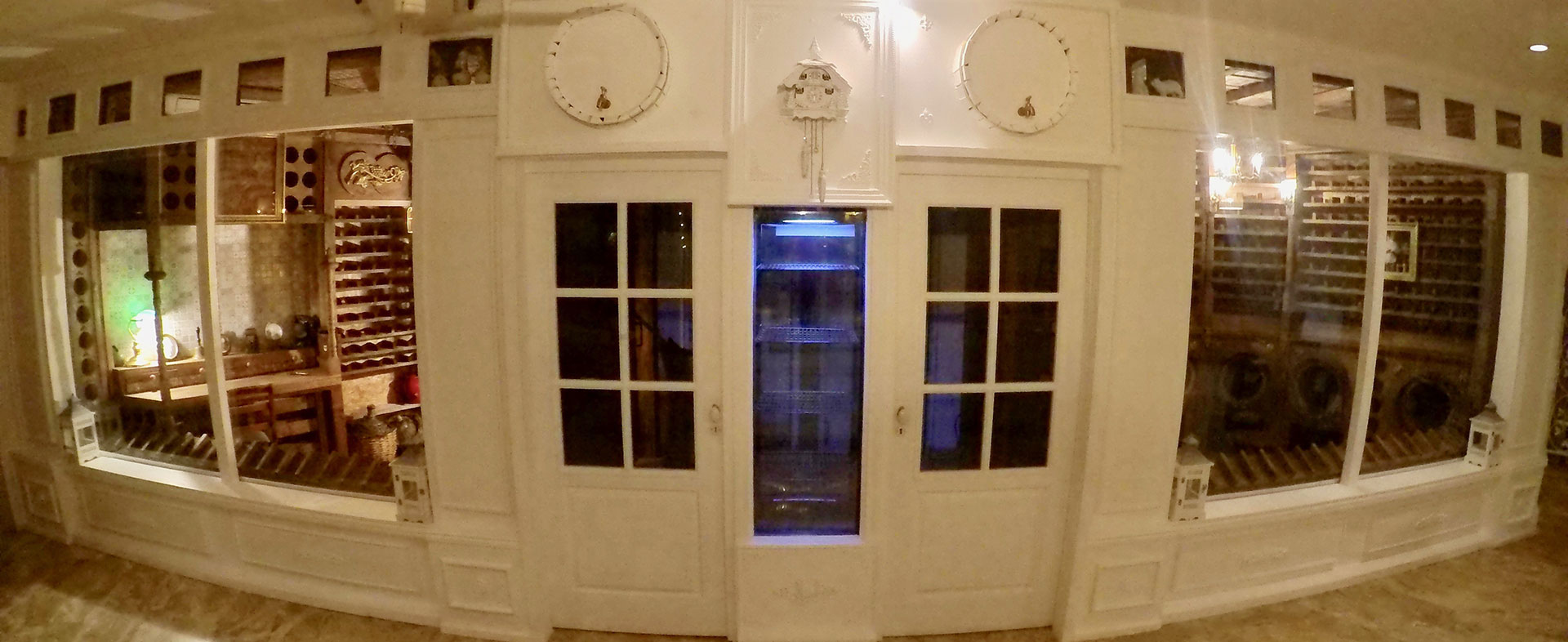 Wine cellar of the Hostellerie Saint Benoit hotel in Aniane