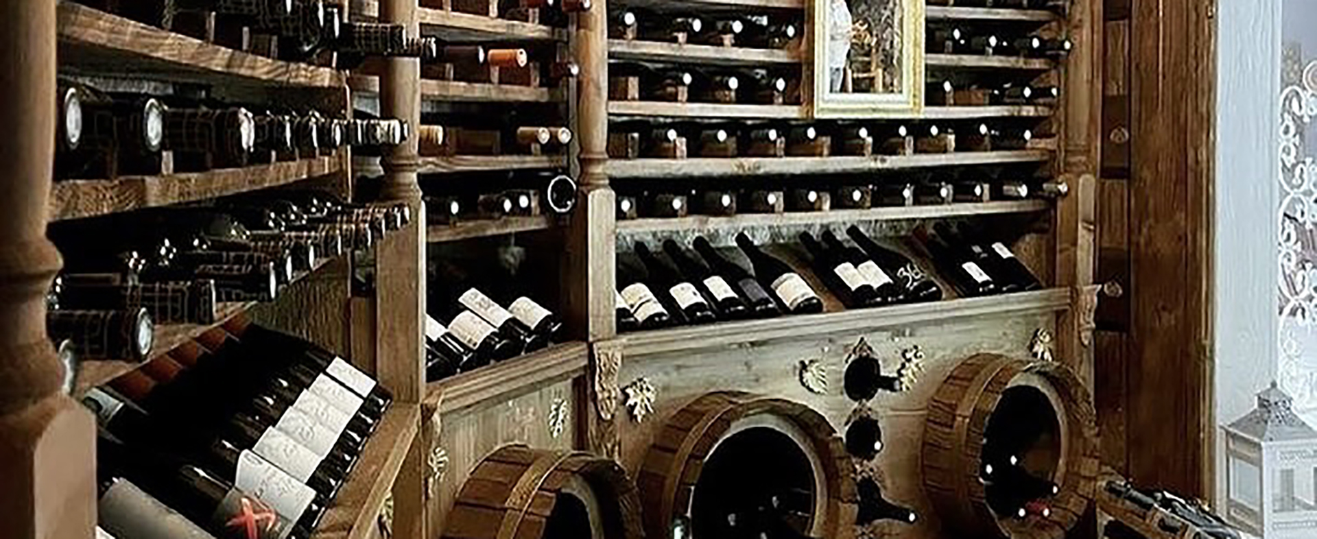 Wine cellar of the Hostellerie Saint Benoit hotel in Aniane