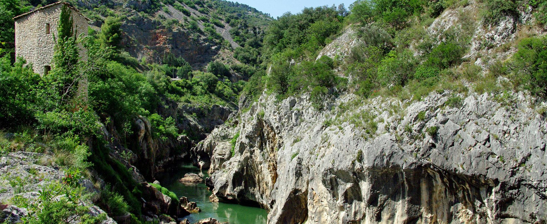 Les gorges l'Hérault proche de l'hôstellerie Saint-BenoitLes gorges l'Hérault proche de l'hôstellerie Saint-Benoit